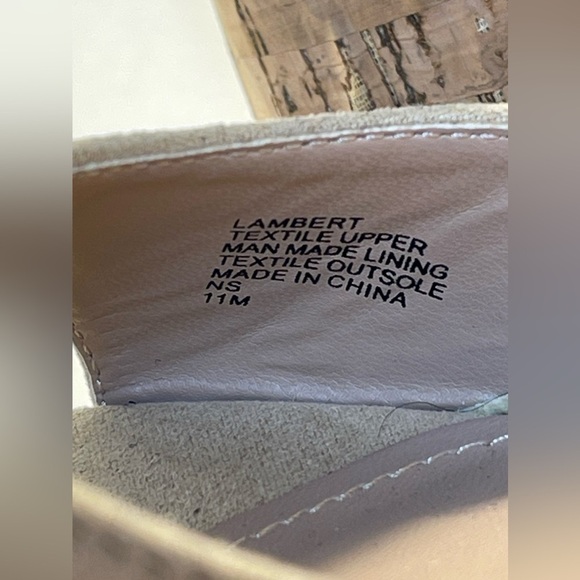 Charles David Lambert Cork Platform Wedge in Nude Size 11M - Picture 11 of 13